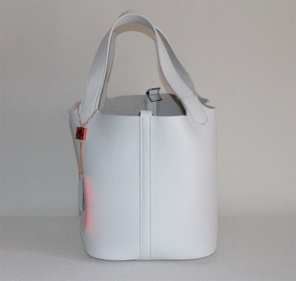 Fake & Replica Hermes Picotin Double Shoulder Bag White 509060 - Click Image to Close